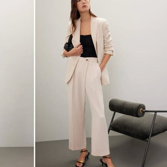 BA&SH Shen off-white trouser pants size 40 size 8 EUC - Picture 5 of 13